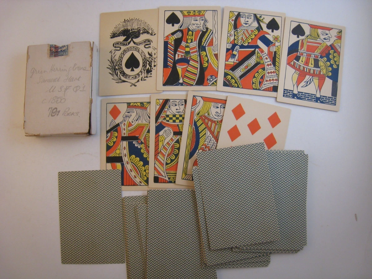 lorcana first chapter rare cards Antique Vintage Style 19th C Deck of Playing Cards – Early Home Decor main image 0