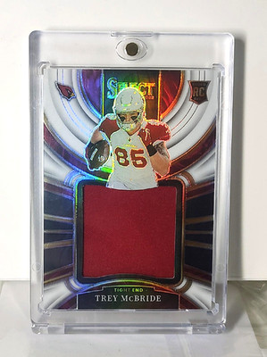 2022 Panini Select - Trey McBride Rookie Jumbo White Prizm Patch SP /75 (MEM,RC)