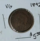 1892 Indian Head Small Cent Bronze VG Philadelphia Business Strike
