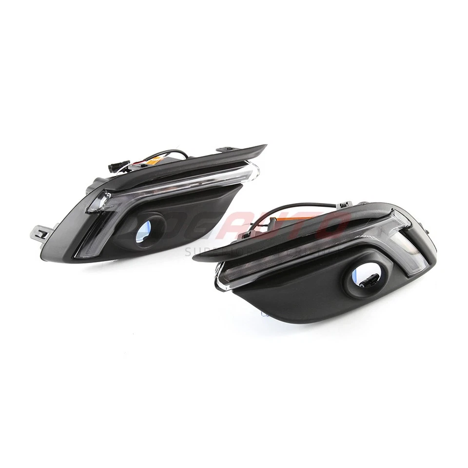 For Mazda 3 Axela 2017-2018 LED Daytime Light DRL Fog Lamp Frame Cover With Turn - image 3 of 4