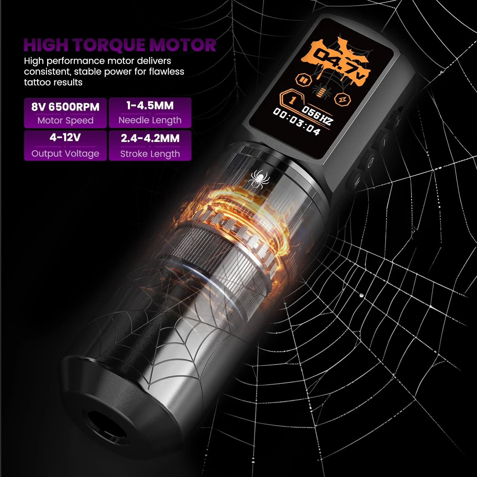Wormhole 2 PCS 2300mAh Batteries Tattoo Gun Wireless Tattoo - product detail image 3
