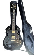 Epiphone Sheraton II Pro Semi-Acoustic Guitar Black Gold Hardware Grover Tuners