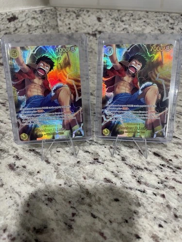 Monkey.D.Luffy OP-15-119 SEC foil One Piece Adventure On Kami’s Island NM x2