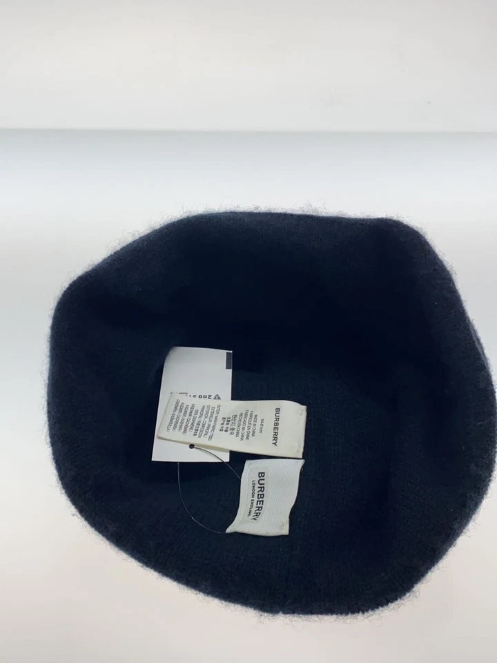 Gorra tejida BURBERRY GRATIS cachemir 100 logotipo de escudo negro 806441 usada Foto 3 de 4