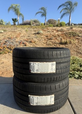 TWO BRAND NEW 295/35ZR20 Yokohama ADVAN Sport V107 Tires Like Michelin Pilot 4S!