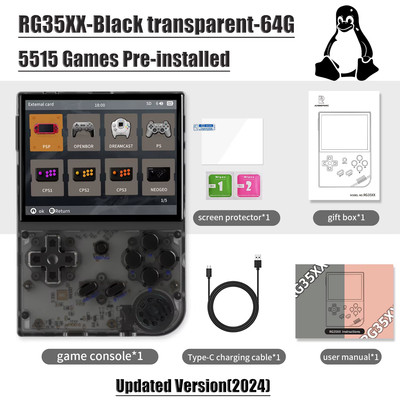 RG35XX Neue Aktualisierte 3,5-Zoll-Ips-Videospiel-Handheld-Spielekonsole Mit Lin