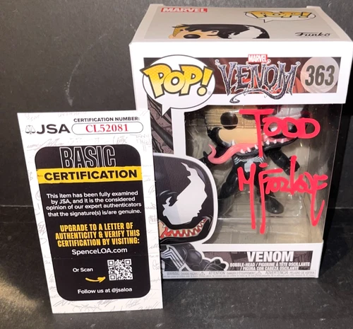 Todd McFarlane Venom Autographed Eddie Brock Drawer Signed Funko JSA Protector