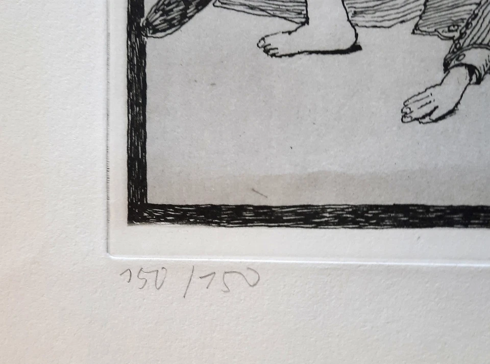 JANOSCH - Mädle und Büble gehören zusammen... Handsignierte + numm. Radierung. - Bild 4 von 4