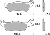 Bremsbelagsatz, Scheibenbremse Prime - Sinter - SA Brembo 07SU33SA