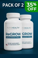 Pure Health Research ReGrow Hair Activation Formula 120 Caps Hair Growth New