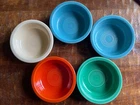 Vintage Fiesta Ware Homer Laughlin 5 1/2"  Fruit Bowl - Lot of 5 - Multicolored