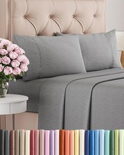 Queen Size 4 Piece Sheet Set - Comfy Breathable  Cooling Sheets - Hotel Luxu...