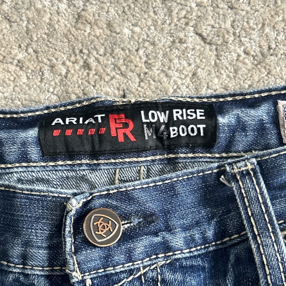 ARIAT Men's Flame Resistant M4 Low Rise Boot Cut Jeans - FR Work Pants With Utility Pocket, CAT 2 Rated - View #6