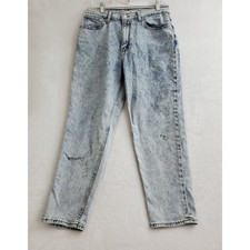 Levi  s Women  s Mom Jeans Sz 30 High Rise 90s Vintage Stonewash Tapered Leg Denim