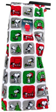 Snoopy Peanuts Christmas Blanket Berkshire 60X70 Throw White Squares Velvet Soft