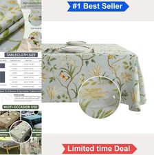 Waterproof Vinyl Tablecloth Rectangular 52x70 Inch Oil Proof Spill Proof Wipe