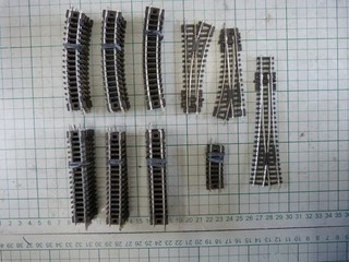 Peco nickel silver track and points job lot for N gauge model train set