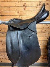Kieffer 17" dressage saddle black leather 6.5" narrow gullet (used)