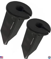 HC Lighting 8-Inch In-Ground Stake Replacement 2-Pack - 1/2" NPT, Side Wireway