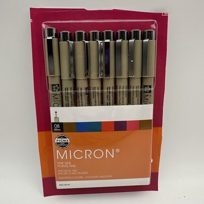 Pigma Micron Fineliner Pens - Archival Black and Colored Ink Pens - For Writi...