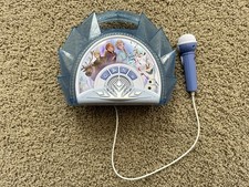 Disney Frozen Sing Along Boombox Music Lights Microphone Karaoke Anna Elsa WORKS