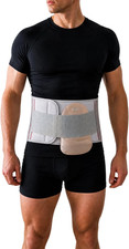 Ostomy Support Belt for Colostomy  Ileostomy Padded Stoma Opening Gray LARGE