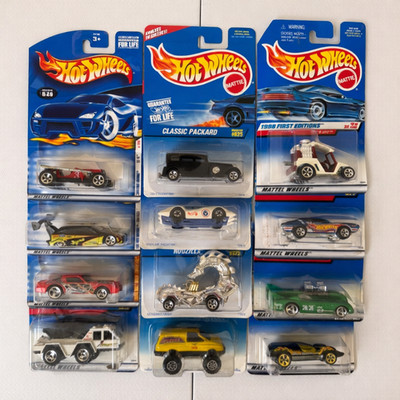 Hot Wheels 1990s 2000s Classic Mainline Lot of 12 NIP Vintage Diecast Cars New