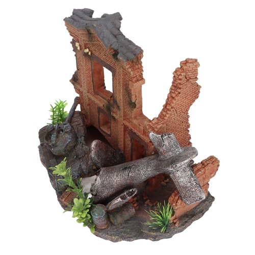 Aquarium Tower Decoration Artificial Plane Crash Fish Tank Decoration For - Picture 16 of 24