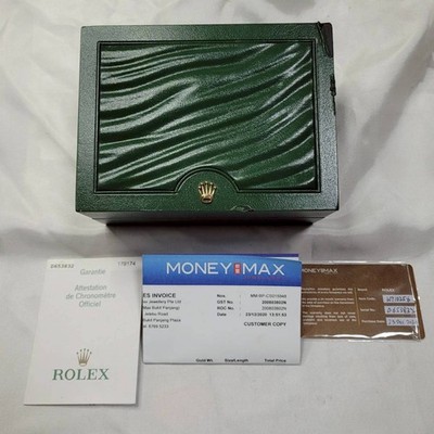 Genuine Rolex Watch Box 39137 Original Box & Garantie Book Defect Skin Box