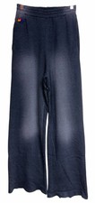 Aviator Nation Wide Leg Pocket Sweatpants Faded Smoke Women  s Size Medium
