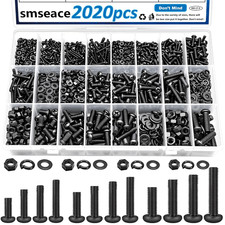 2020Pcs Metric Screws Assortment Kit 32-Sizes M2/M3/M4/M5/M6 Nuts and Bolts Asso