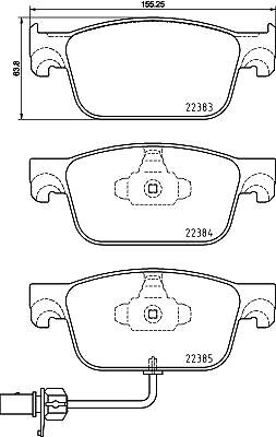 Front BREMBO P 85 153X Brake Pad Set, disc brake for AUDI,AUDI (FAW)