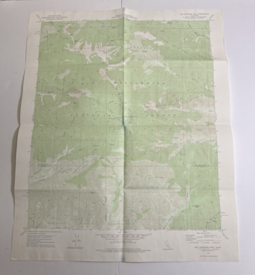 Vintage 1970 Topographic Topo Map San Gorgonio Mountain CA US Geological Survey