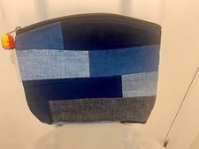 Case Waterproof Cosmetic Toiletry Bag Denim Jeans New Hobo Boho Travel CC