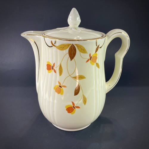 Teapot Retro Halls Superior Quality Kitchenware Vintage Autumn Leaf Coffee Tea - Picture 2 of 16