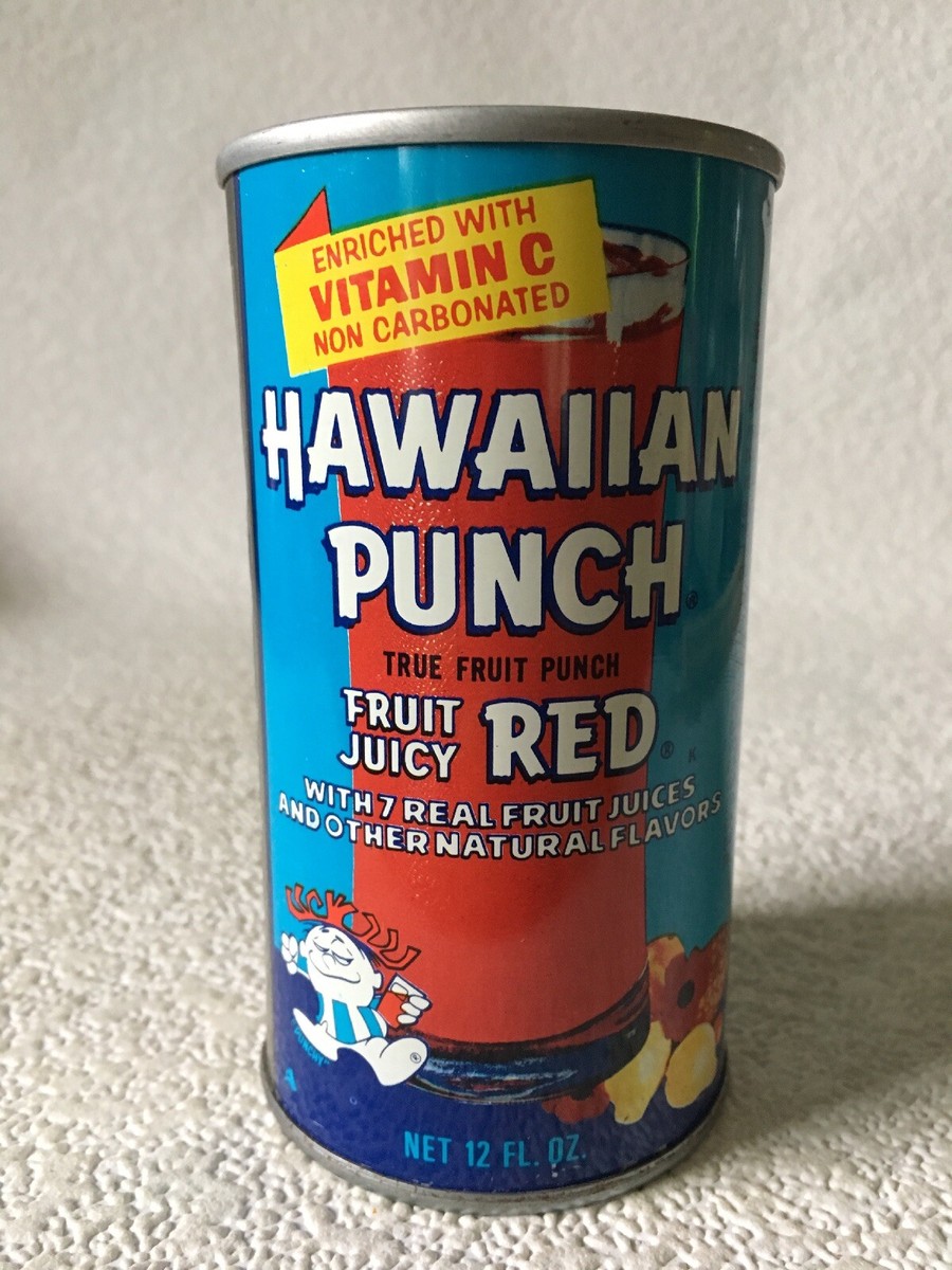Vintage HAWAIIAN PUNCH Soda Pop Can Straight Steel Wide Seam GRAF