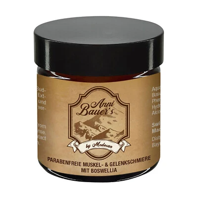 MEDOSAN ANNI Bauer's Muskel- & Gelenkschmiere parabenfrei Weihrauch Salbe Balsam Gelenke