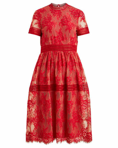 Robe Femme Fluide Rouge Maille Courte Crea Concept - Taille 42 - Occasion Très Bon état
