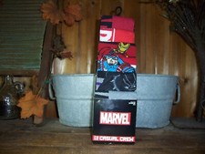 MARVEL MENS CREW SOCKS 6 PAIRS VARIOUS CHARACTERS NOVELTY ACTION HERO THEME 8-12