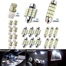 20pcs LED Interior Lights Bulbs Kit Car Trunk Dome License Plate Lamps White