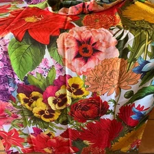 Floral Pattern Standard Fabric Shower Curtain Laural Home Designs Bath 100% Poly