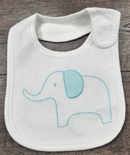 Baby Boy Nwot Carter's Blue Elephant Baby Bib