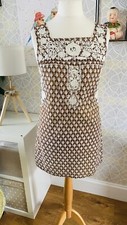 Tory Burch Hicks Dress Size 8 Garden Cotton Sleeveless Designer Summer Holiday 