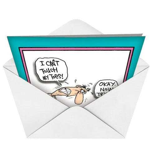 NobleWorks 0327"Reach for Beer Toes" Funny Father's Day Greeting Card (5" x 7") - Image 3 of 4