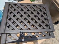 Fence Panel 2-Panel Section Interlocking Brown