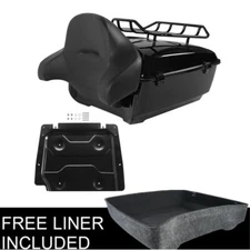 King Trunk Backrest Base Plate Fit For Harley  Road King 2014-2025