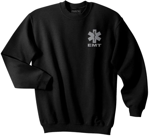 EMT sweatshirt with REFLECTIVE LOGO, Emergency Medical, First Responder