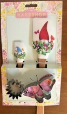 The Bakeshop Spring Gnome Spatula Set and Cookie Cutters Gnome Lovers