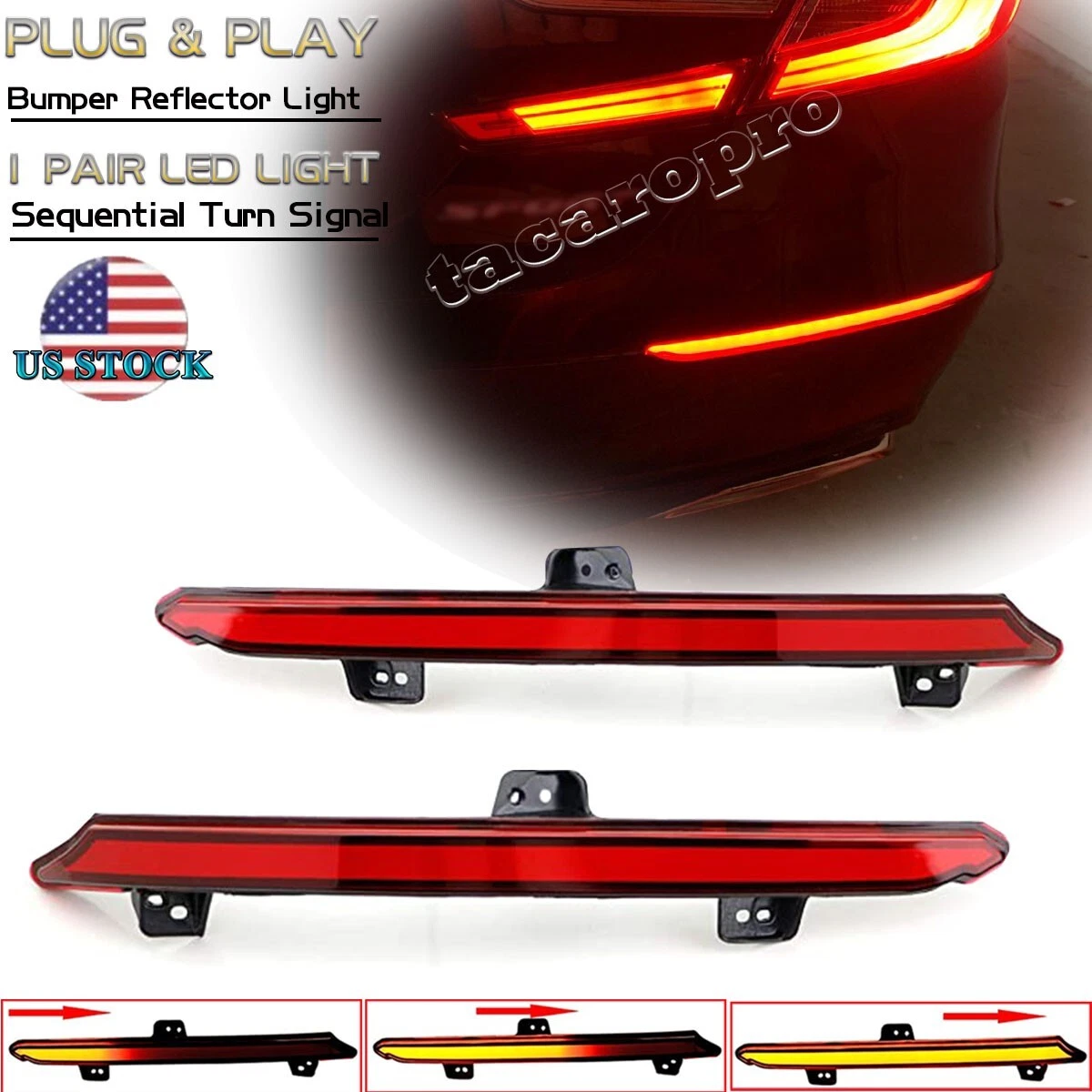 For 2018-2021 Honda Accord Rear Bumper Reflector LED Light Brake DRL Signal Lamp
Opens in a new wind