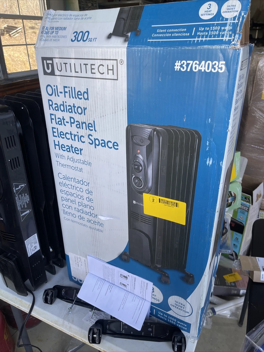 Utilitech Oil Filled Radiator Flat Panel Electric Space Heater #3764035 |  eBay